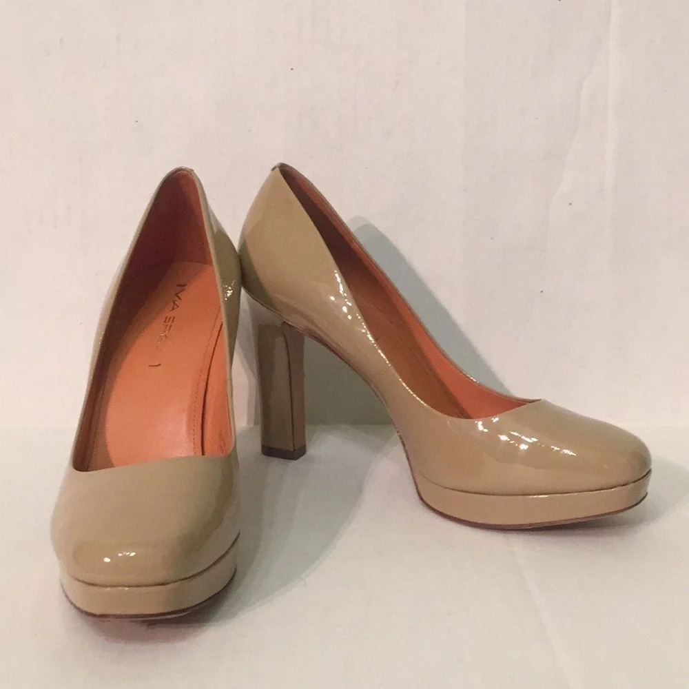 Via Spiga Platform Leather Pumps Size 8
